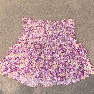 Floral mini skirt